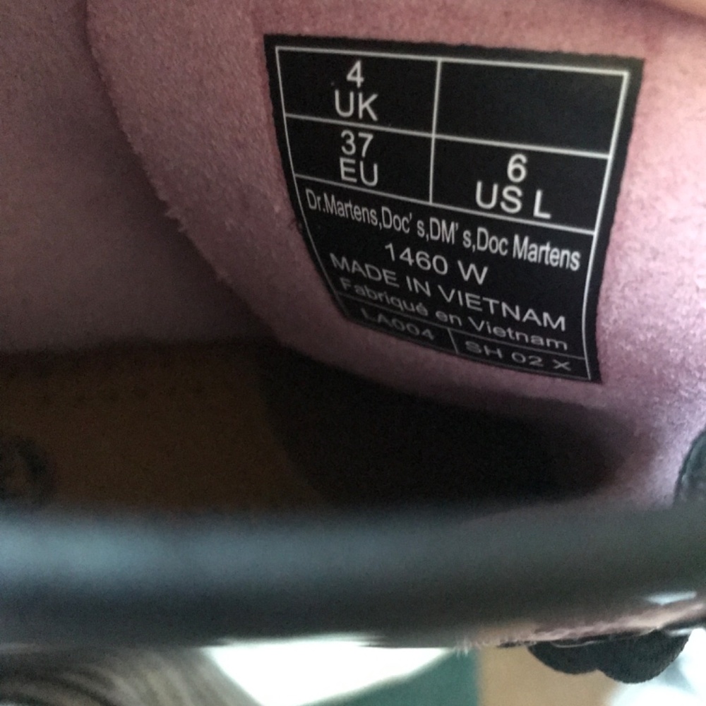 NEW Dr. Doc Martens boots 6 light Pink Patent Leather Lamper Combat Women’s 1460 - Picture 11 of 11